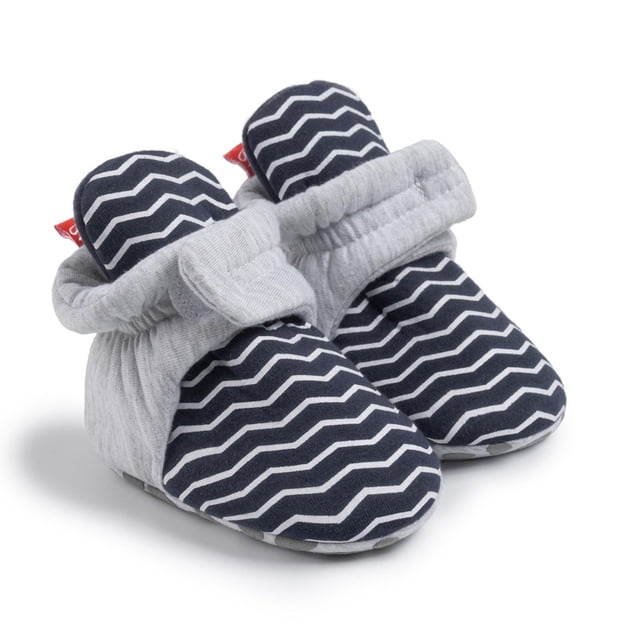 YUNAFFT Baby First Walkers Shoes Non-Slip Striped Winter Cotton Booties Anti-Off Functional Non-Slip Design