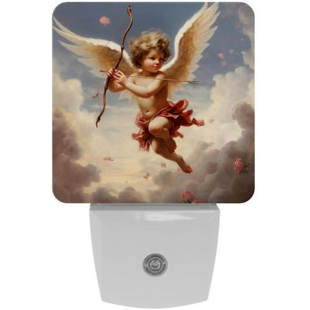 

Cupid Square LED Night Lights - Small Portable and Energy-Efficient Illumination Solution for Any Room - Ideal for Nightstands Bedrooms and Dorms