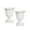 White #2, variant on European Roman Style Plastic Flower Pot | White Planters for Artificial Flower Arrangements | 9.8x9.8x6.1 Inch Gardening Decor Pots