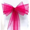 thumbnail image 2 of Beautiful Organza Chair Ribbon Bows Sash for Wedding or Banquet Rose 10PCS, 2 of 7
