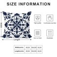 thumbnail image 2 of Blue And White Pioneer Flower Pillow Covers,Blue And White Pioneer Flower Throw Pillow Covers 24"×24" ,Living Room Sofa Couch Pillow Covers,Decorative Pillow Covers, 2 of 7