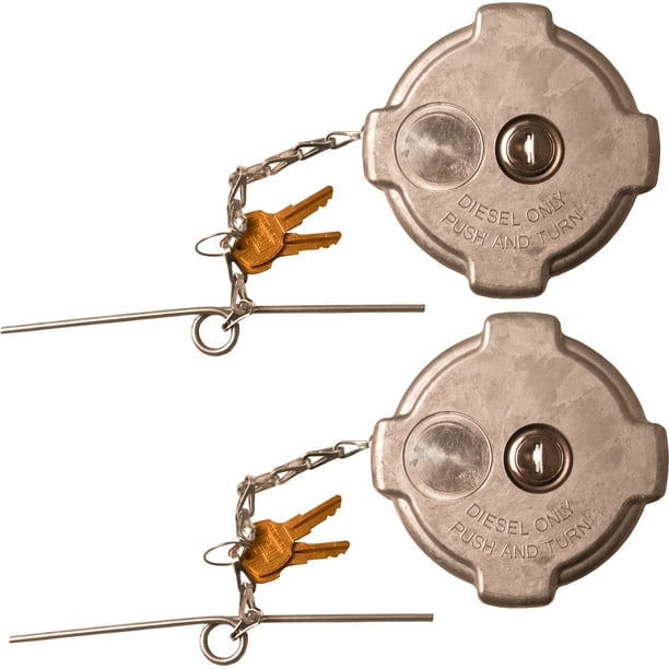 2 Freightliner Cascadia 1/4 Quarter Turn Locking Diesel Fuel Gas Caps