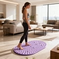 thumbnail image 6 of Round Non Shower Bath Mat with Suction Cups & Drain Holes, Machine Washable Bathtub Mat for Bathroom Swimming Pool(Purple,75x45cm), 6 of 6