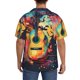 thumbnail image 3 of Fotbe World Map Guitar Illustration Camisa Estampada de Manga Corta para Hombre, Casual de Verano, Estilo Playero, Sin Arrugas-Medium, 3 of 5