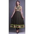 thumbnail image 2 of Bimba Dark Gray Watercolor Indian Kurtis For Women Solid Readymade Anarkali Dress Printed Indian Kurti Small, 2 of 6