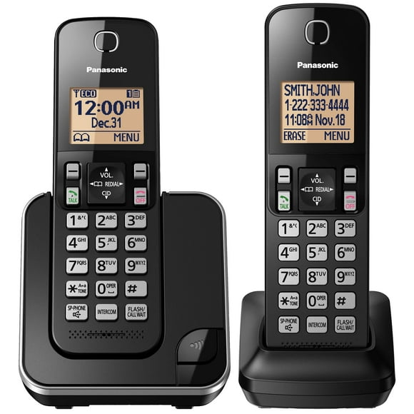 Teléfono inalámbrico Panasonic KX-TGC352B con retroiluminación ámbar 2HS