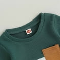thumbnail image 2 of Baby Boys Outfits 2Pcs Fall Winter Clothes Waffle Color Blocked Long Sleeve Hoodie Tops with Drawstring Pants Toddler Outfits Set Baby Boy Clothes 9 12 18 24 Months 2T 3T, 2 of 6