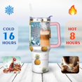 thumbnail image 4 of 40 oz Tumbler Pineapple with Handle Vacuum Insulated Travel Coffee Mug Leak Resistant Travel Cups Car Cup Holder Friendly for Travel Commuting, 4 of 7