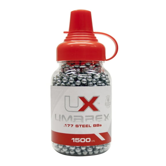 Umarex Precision Steel BBs for .177 Caliber Airguns, 1500-Count Bottle, Polished for Accuracy and Reliability