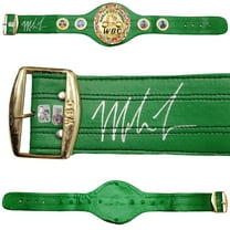 Mike Tyson Autographed Green WBC World Championship Belt Beckett BAS Witness 210830