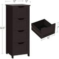 thumbnail image 2 of YANG2 Bathroom Floor Cabinet, Wooden Side Storage Organizer, 4 Drawers Free-Standing Cabinet for Bathroom/Hallway/Living Room-Espresso, 2 of 10