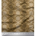 thumbnail image 3 of Soimoi Moss Georgette Fabric Damask Ethnic Decor Fabric Printed Yard 42 Inch Wide, 3 of 3