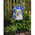 thumbnail image 2 of Clumber Spaniel Winter Snowflakes Holiday Garden Flag, 2 of 2