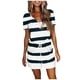 thumbnail image 2 of ICHUANYI Clearance Fashion Women Summer Short Sleeve Jumpsuits Casual Printing Fit Rompers Pockets Spaghetti Strap Jumpsuit(White, M) ICHUANYI WER2023080807183, 2 of 5