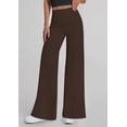 thumbnail image 4 of Pantalones Palazzo de Pierna Ancha para Mujer PRETTYGARDEN Marrón XS, 4 of 4