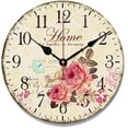 thumbnail image 2 of Productos de reloj de pared Reloj de madera simple retro Decoración de pared Relojes redondos, 2 of 5