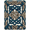Blue, Pattern 4, variant on ODIKA 4' x 6' Machine Washable Non-Slip Area Rug, macrame bordered High Traffic Rug, Blue, 1169641
