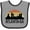 Heather and Black, variant on Inktastic Atlanta Georgia Skyline Vintage Boys or Girls Baby Bib