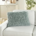 thumbnail image 4 of Nourison Shag Lush Yarn Celadon 14" x 20" Throw Pillow, 4 of 4