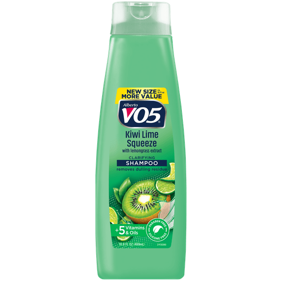 Alberto VO5 Kiwi Lime Squeeze Clarifying Shampoo with Vitamin E & C, for All Hair Types, 16.9 fl oz