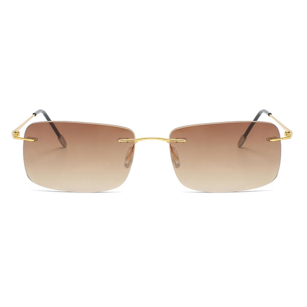 2 Pairs of Men Rimless Rimless BIFOCAL Sunglasses Rectangle Reading Glasses 4.00 Oversized Metal Shades Readers +4.00 UV