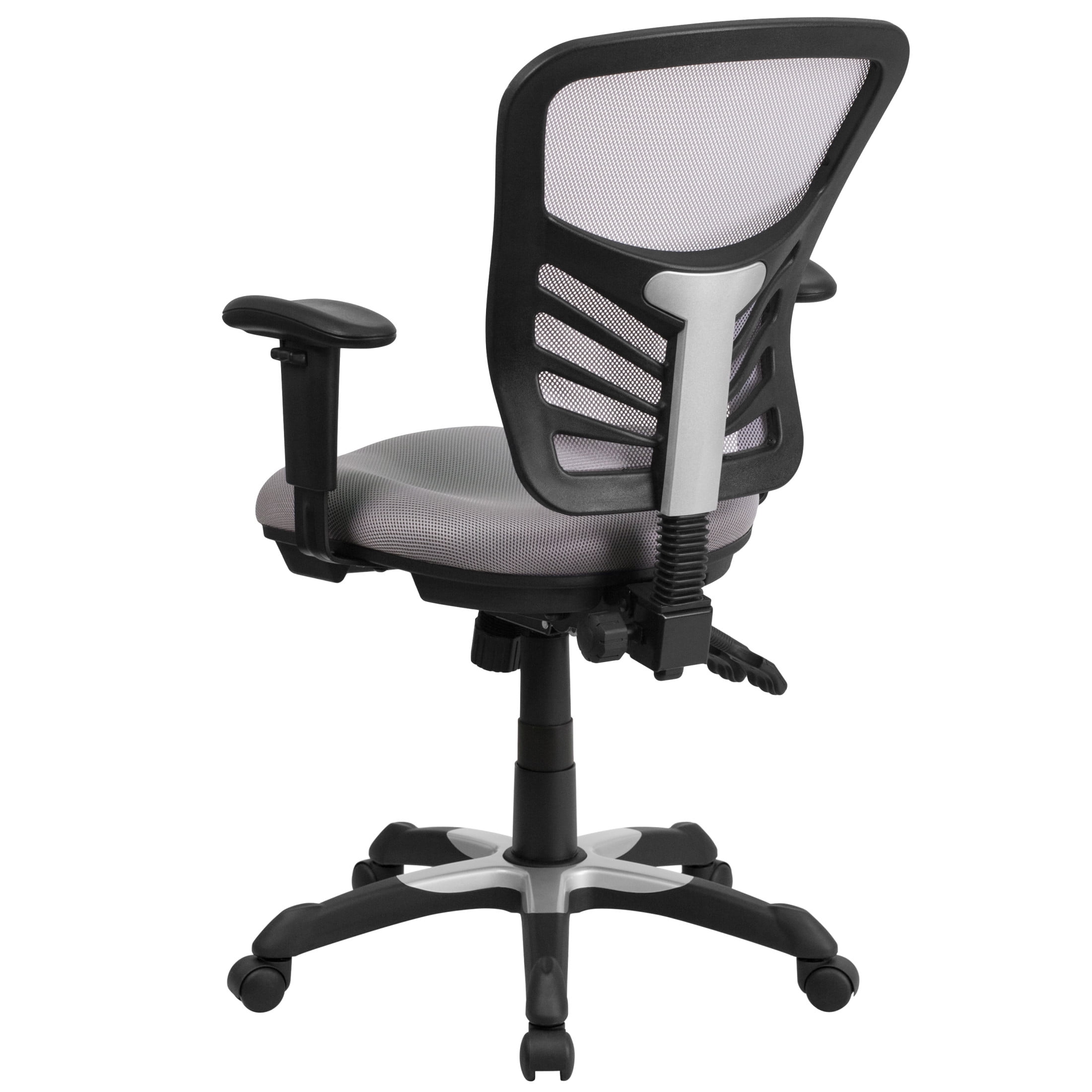 Flash Furniture Nicholas Ergonomic Mid-Back Swivel Office and Gaming Chair, Gray