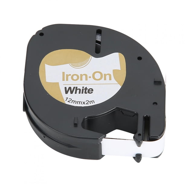 Cinta de etiquetas para imprimir Nikou negra sobre blanca para máquina etiquetadora Dymo 12 mm x 2 metros