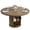 Walnut, variant on Gaderth 47 Inch Round Dining Table with Storage, Circle Kitchen Table for 4-6, Kitchen Tables with Wood Slide Door and 3-Layer Storage Shelf for Home Dining Room Living Room