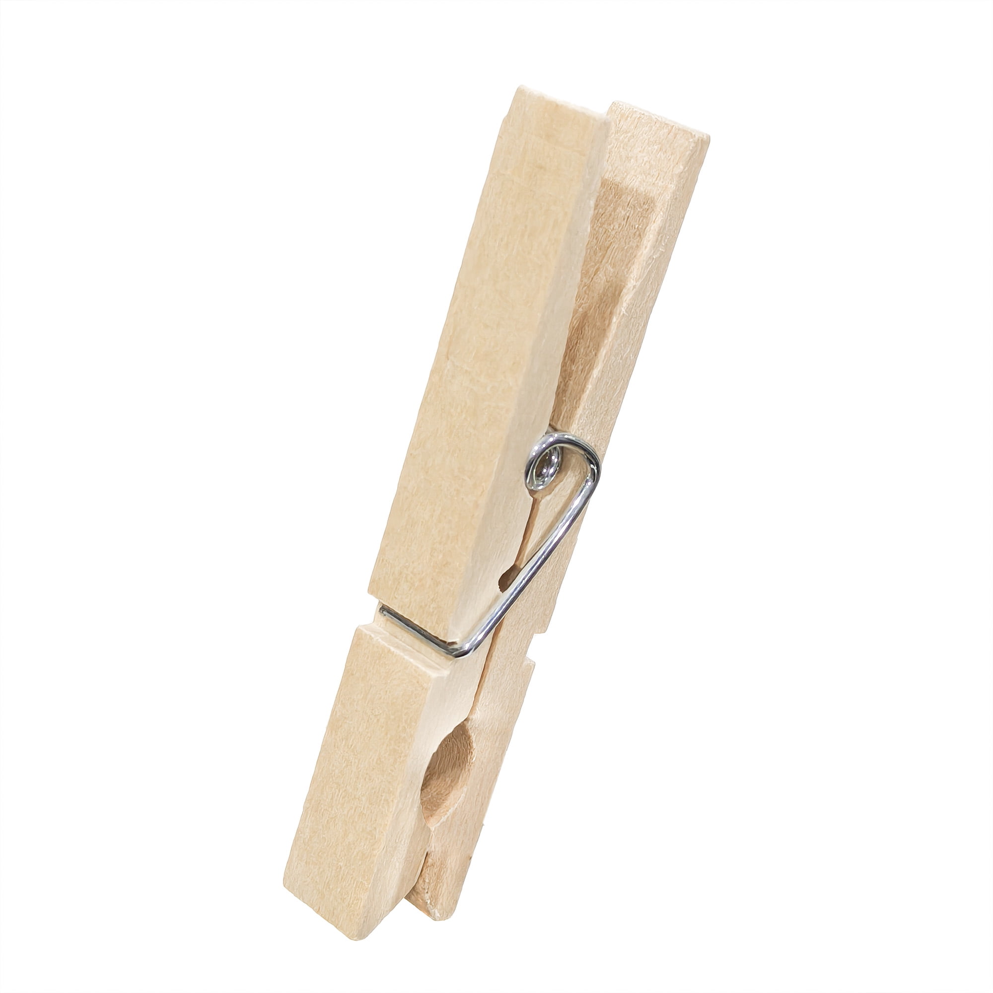 Mainstays Wooden Moisture‑Resistant Clothespins, Natural Wood, 100‑Count