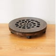 thumbnail image 1 of Support de Plante en Bois Robuste avec Roulettes Rotatives Support de Pot de Fleurs Rond avec Roues Verrouillables (10 Pouces), 1 of 8