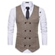 thumbnail image 2 of Traje de Chaleco Cruzado de Lana Para Hombre Chaleco de Negocios Retro Odeerbi ODB-6, 2 of 9