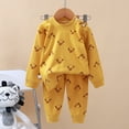 thumbnail image 2 of HCNTES Baby Girls Boys Toddler Hoodie Sweatshirt 2Piece Fall Clothes Sweatpants Jogger Outfits Set(Yellow&5,6-12 Months), 2 of 7