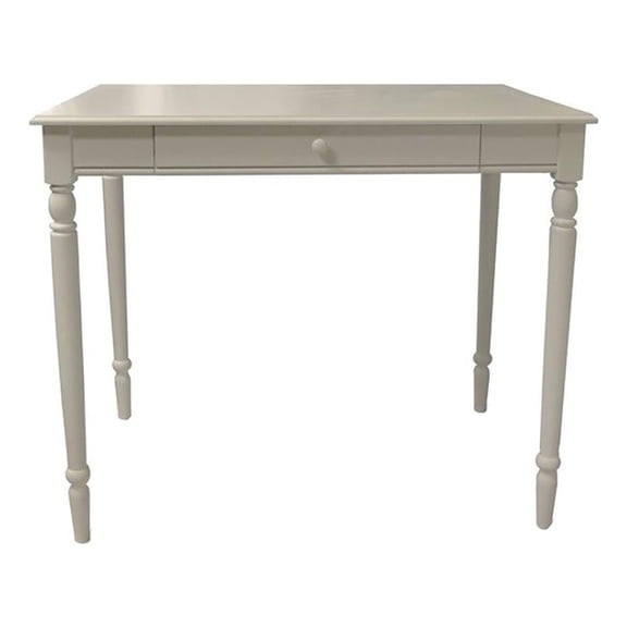 Scranton & Co Traditional Wood Home Office Desk with Drawer in White