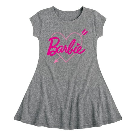 

Barbie - Arrow Heart Logo - Toddler And Youth Girls Fit And Flare Dress