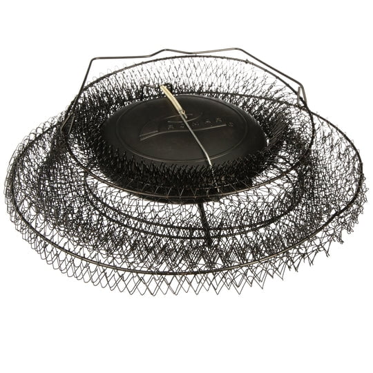 Promar 24" Spring Loaded Wire Fish Basket. Steel Wire Fish Basket for Panfish and Trout, 2 Door