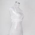 thumbnail image 1 of Mujeres Atractivas de Encaje Crop Tops Sin Relleno Racerback Cami Lencería BLESIY Única Blanco bralette de encaje balck blanco, 1 of 8