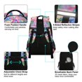 thumbnail image 4 of FORMRS Kids School Backpack Elementary Student Unisex Travel Bookbag with Reflective Stripes, Gradient Starfish Pattern, 4 of 7