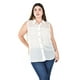 thumbnail image 1 of Blusa transparente con detalles de encaje Roman Fashion /Tallas Extras, 202 (Blanco) blanco 42, 1 of 6