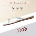 thumbnail image 4 of Womens Square Flip Flops, Patent Leather Flat Sandals with Memory Foam Insole, Non-Slip Lightweight Minimalist Open Toe Summer Vacation Dressy Beach Essentials Slippers, 4 of 7