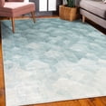 thumbnail image 3 of Geometric Decorative Rug, Gradient Color Change Digital Texture Mosaic Triangle Pixel Graphic Print Art, Quality Carpet for Bedroom Dorm and Living Room, 6 Sizes, Blue Grey, by Ambesonne, 3 of 4