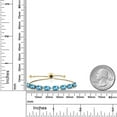 thumbnail image 6 of Gem Stone King 18K Yellow Gold Plated Silver Swiss Blue Topaz Tennis Bracelet for Women (8.00 Cttw, Gemstone November Birthstone, Oval 7X5MM, Fully Adjustable up to 9 inch), 6 of 6