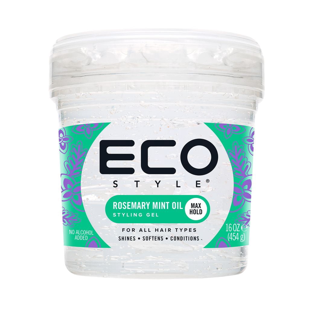 (6 pack) Eco Style Rosemary Mint Oil Gel16oz, Softens, Shine Enhancing, Unisex