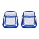 thumbnail image 1 of Qarigey Bolso de hombro transparente de PVC, bolso de almacenamiento cruzado impermeable, organizador de estuche informal, bolsas portátiles Azul 2piezas, 1 of 6