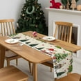 thumbnail image 4 of Beige Christmas Dresser Scarf Farmhouse, Dining Table Decorations for Wedding/Parties, Gnomes Xmas Tree Snowflake Winter Gifts Rustic Table Runner 72 Inches Long for Kitchen Dining, 14 x 72 In, 4 of 9