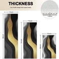 thumbnail image 4 of Black Marble Gold Wave Pattern Kitchen Rugs Sets Of 3,Kitchen Runner Rugs Non Skid Washable,Decorative Kitchen Floor Mats for Kitchen,Sink,Laundry,17"x30"+ 17"x47" + 17"x59", 4 of 6