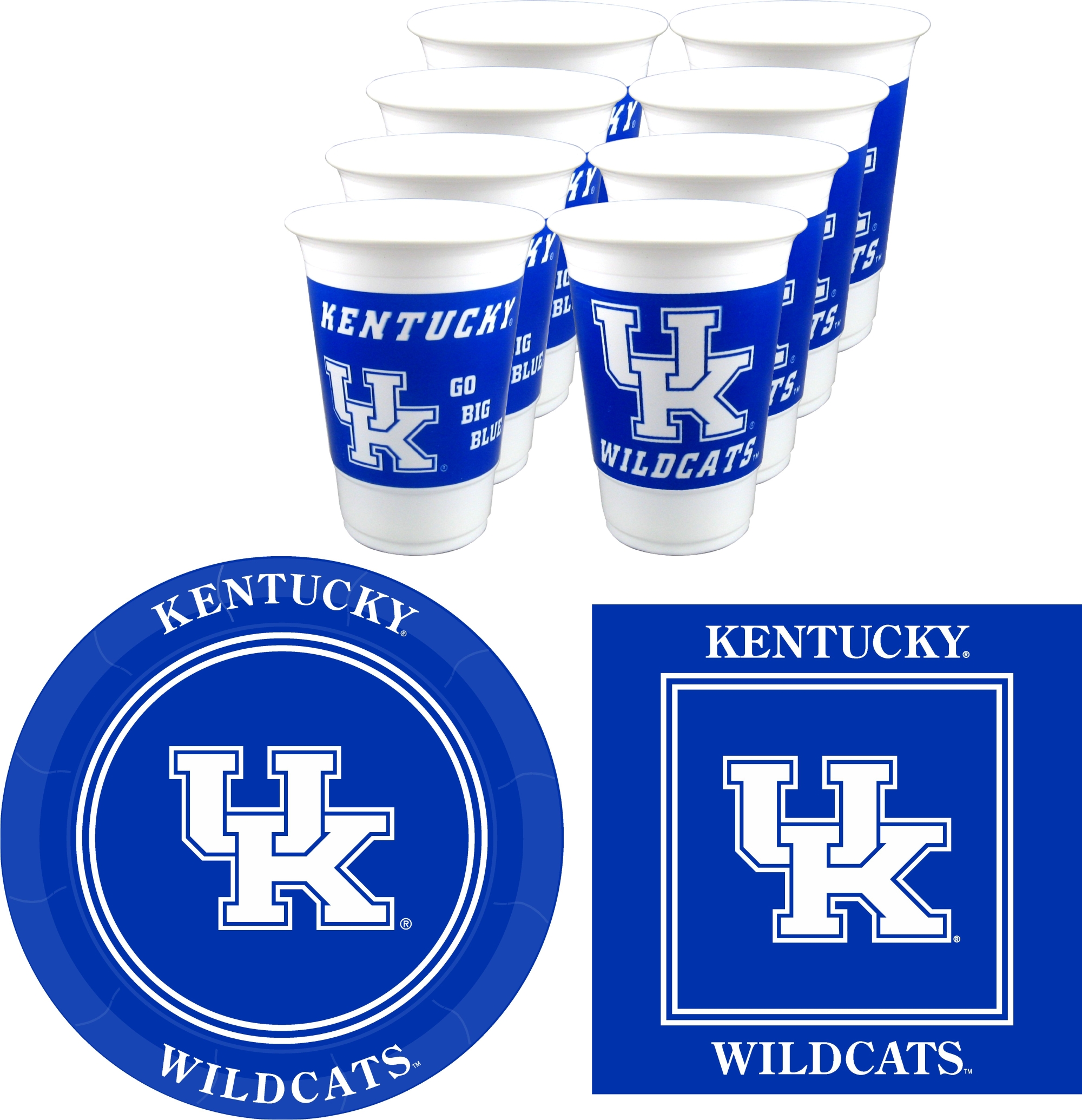 Kentucky Wildcats Party Supplies 48 Pieces (Serves 16)