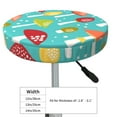 thumbnail image 4 of Fotbe Mushrooms Stool Covers Round,Waterproof Round Bar Stool Covers Bar Chair Covers Washable Stool Cushion Slipcover for 12-14 Inch Chair-14 inch, 4 of 7
