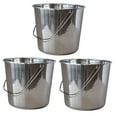 thumbnail image 2 of AmeriHome SSB422SET Large Stainless Steel Bucket Set 3 Piece, 2 of 3