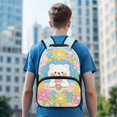 thumbnail image 6 of POLERO Cute Bear Ice Cream Print 17 Inches Backpack for Boys, Polyester Large Capacity Lightweight School Backpack for Camping, 6 of 10