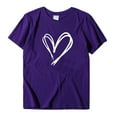 thumbnail image 2 of Meichang T-Shirts Joyeuse Saint-Valentin Femmes Mignon Imprimé Cœur T-Shirts Manches Courtes Col Rond Décontracté T-Shirts Joyeuse Saint-Valentin, 2 of 3